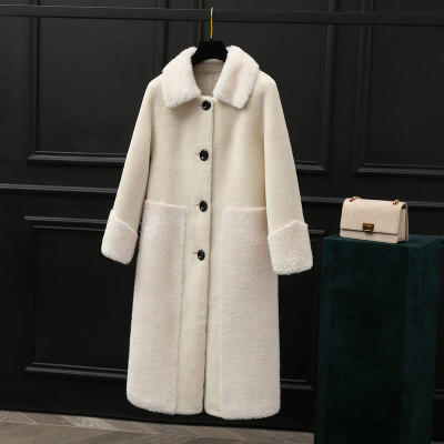 BC-349秋冬中长款中年颗粒绒韩版淑女系带毛呢外套 商品图1