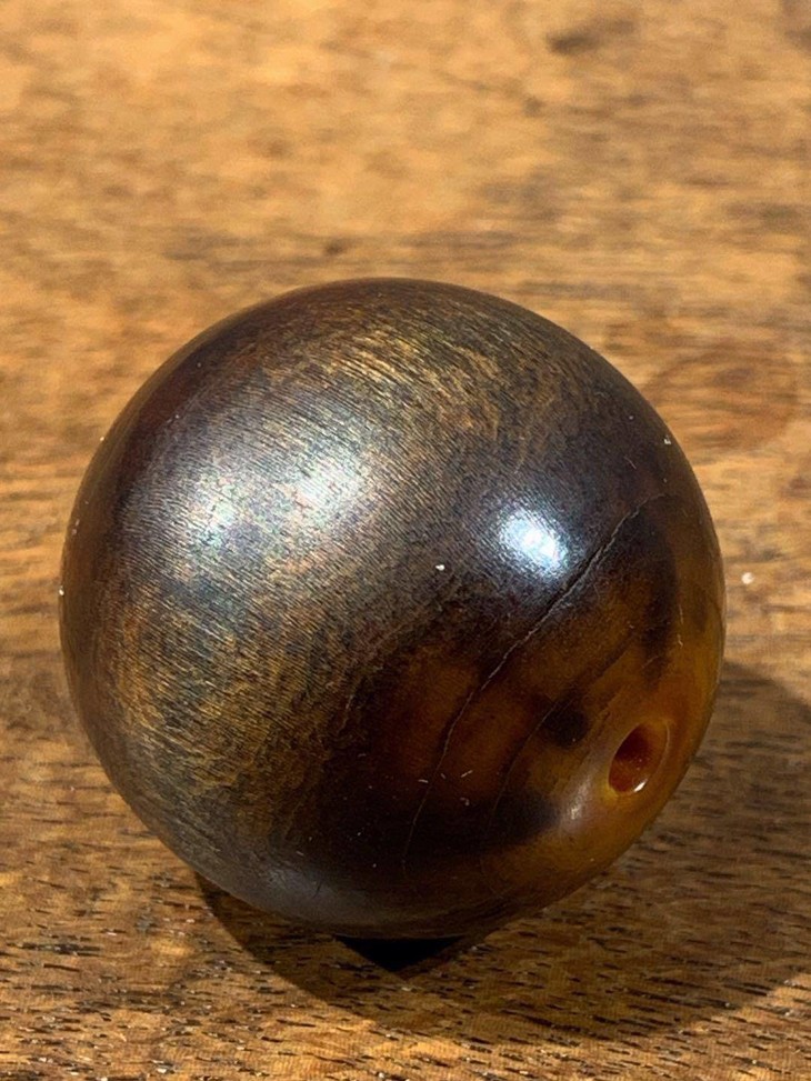 藏传牦牛角三通大圆珠顺丰包邮