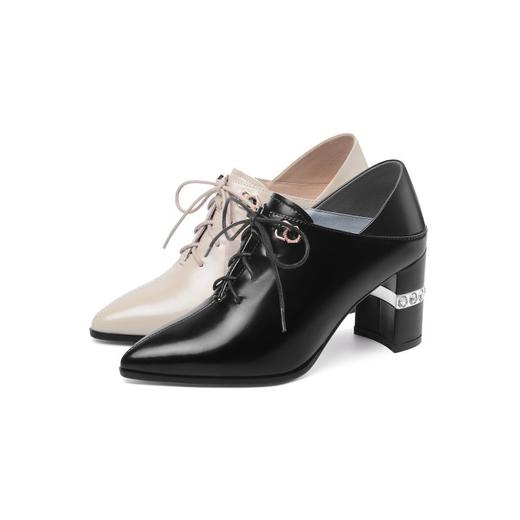 OLD-H2114秋冬新款时尚尖头百搭绑带大码女鞋 商品图3