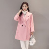 LY-6176冬季纯色西装领双排扣毛呢外套 商品缩略图2
