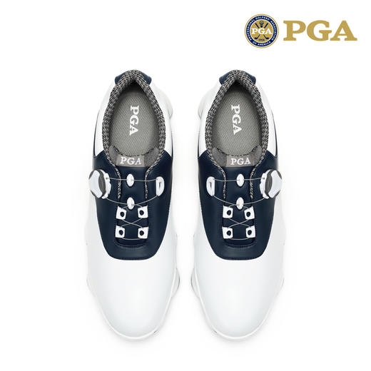 美国PGA 高尔夫球鞋 男士防水鞋子 旋钮伸缩鞋带 防侧滑活动钉 商品图2