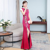 F NE2073 改良高端旗袍鱼尾长款晚礼服2020高贵 商品缩略图1