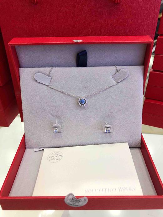 好看！Awish collection施华洛世奇水钻跳动的心项链耳钉 正品 商品图5