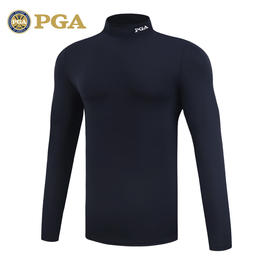 美国PGA 高尔夫打底衫 男士长袖T恤 秋冬保暖 修身版型 高弹面料