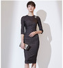 “可可西里”颈袖添香-连衣裙-颈袖添香女装新款修身气质显瘦型长款羊毛包臀职场装连衣裙 J9383789A 商品缩略图0