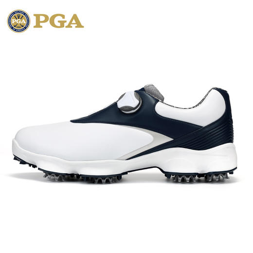 美国PGA 高尔夫球鞋 男士防水鞋子 旋钮伸缩鞋带 防侧滑活动钉 商品图0