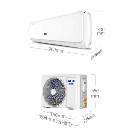 奥克斯aux大1匹定速极速侠快速冷暖独立除湿自动水洗壁挂式空调kfr