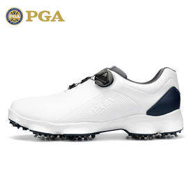 美国PGA 高尔夫球鞋 男士防水鞋子 防侧滑活动钉 旋钮伸缩鞋带