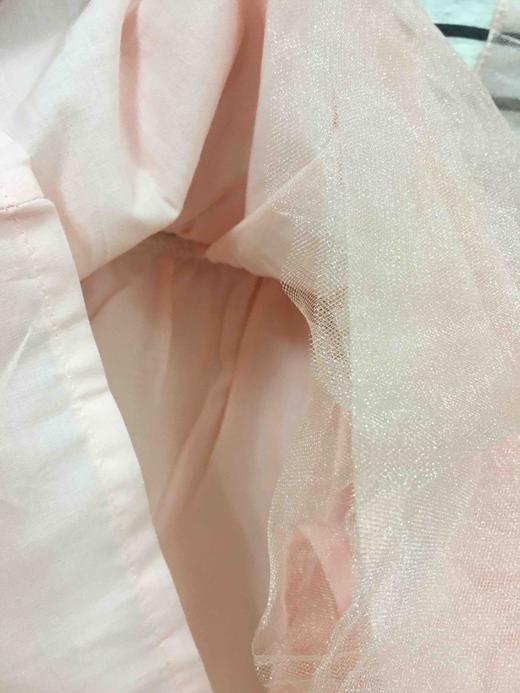 棉果果春秋季女童纯棉网纱条纹连衣裙M122700420140 商品图10