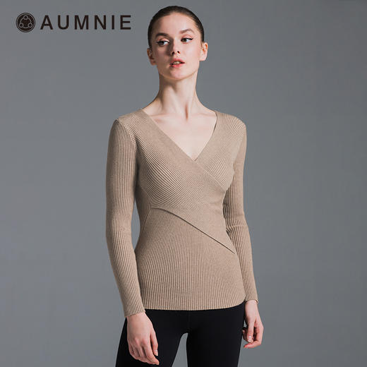 新品 | V领交叉收腰针织上衣 / V-Neck Ribbed Wrap Top 商品图0