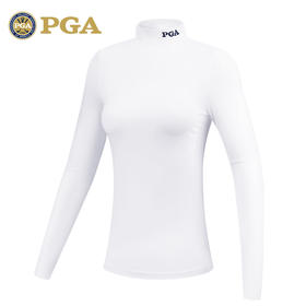 美国PGA 高尔夫打底衫 女士长袖T恤 秋冬保暖 修身版型 高弹面料