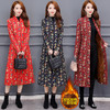AHM-mmht7618冬季民族风印花加绒加厚复古棉麻棉服外套 商品缩略图0