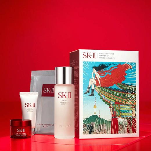 SK-II/sk-ii/sk2 护肤套装 入门体验旅行四件套 洁面面膜神仙水面霜【CDF】 商品图0