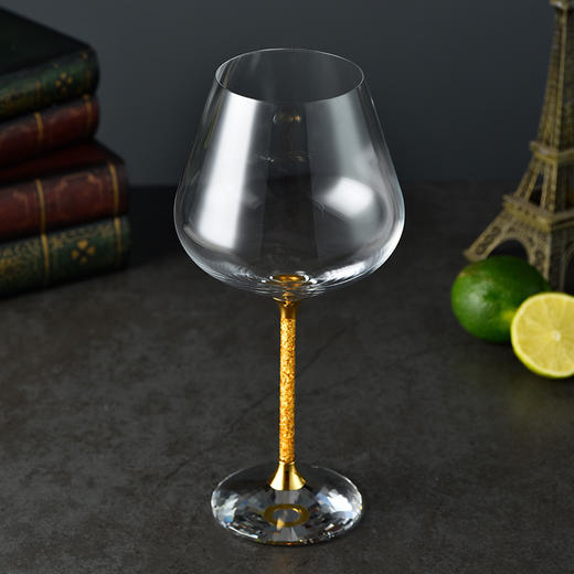 金陵金箔 时尚水晶玻璃红酒杯 商品图2