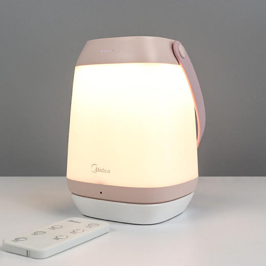 美的 Midea 小夜灯婴儿宝宝插电睡眠喂奶哺乳 卧室床头台灯  节日创意礼品礼物 樱花粉 遥控款 商品图2