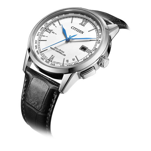 西铁城日本官方正品皮带正装商务光动能多局电波男表CB0150-11A 商品图4