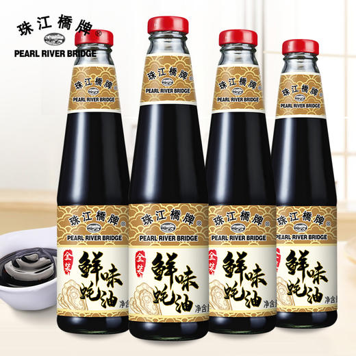 珠江桥牌 金装鲜味蚝油470gX4瓶 商品图0