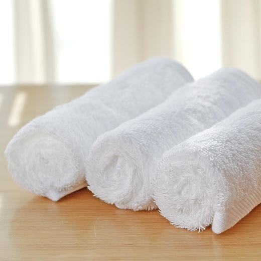 【会员专享】酒店同款 | 维也纳酒店专享 全棉方巾 洗脸巾手巾 纯白色 2条装（34*34cm） 商品图3