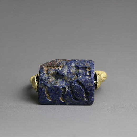 腓尼基高古青金石双兽印章戒指 商品图2