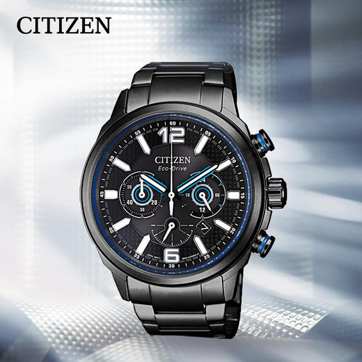 西铁城光动能手表不锈钢覆BIP表带正品防水时尚潮流男表CA4385-80E 商品图3