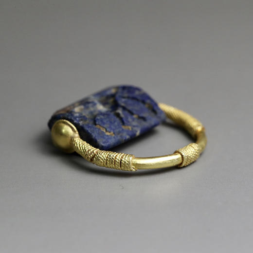 腓尼基高古青金石双兽印章戒指 商品图5