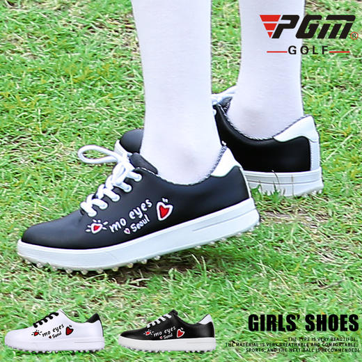 韩版新品！PGM 高尔夫球鞋 儿童运动鞋子 女童防水球鞋 防滑鞋钉 商品图4
