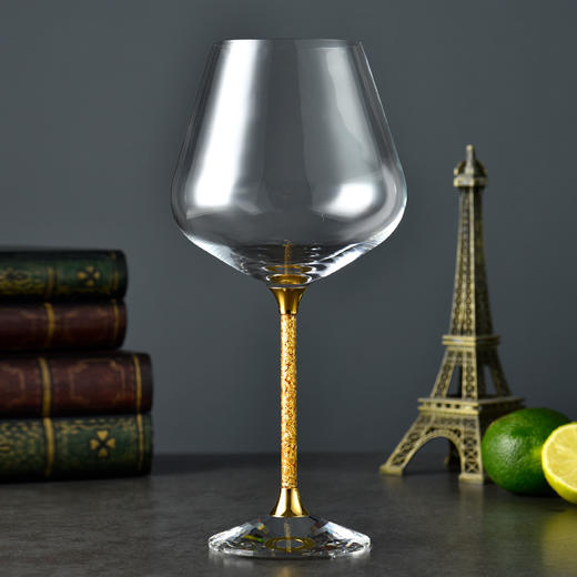 金陵金箔 时尚水晶玻璃红酒杯 商品图1