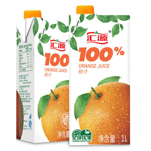 【1箱】汇源 青春版100%果汁1箱(1L*5盒，苹果汁/葡萄汁/桃汁可选） 商品图2