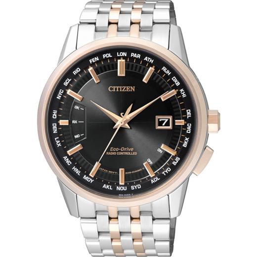 西铁城日本官方正品光动能多局电波商务休闲经典玫瑰金男表CB0156-66E 商品图2