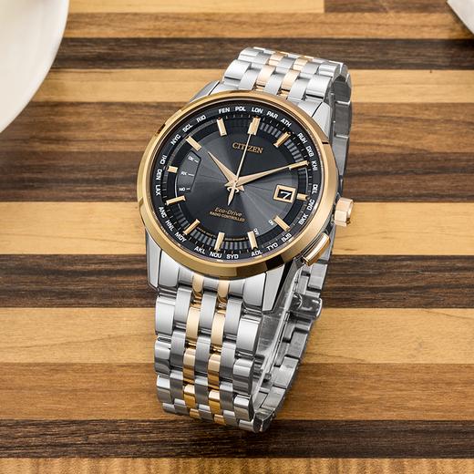 西铁城日本官方正品光动能多局电波商务休闲经典玫瑰金男表CB0156-66E 商品图1