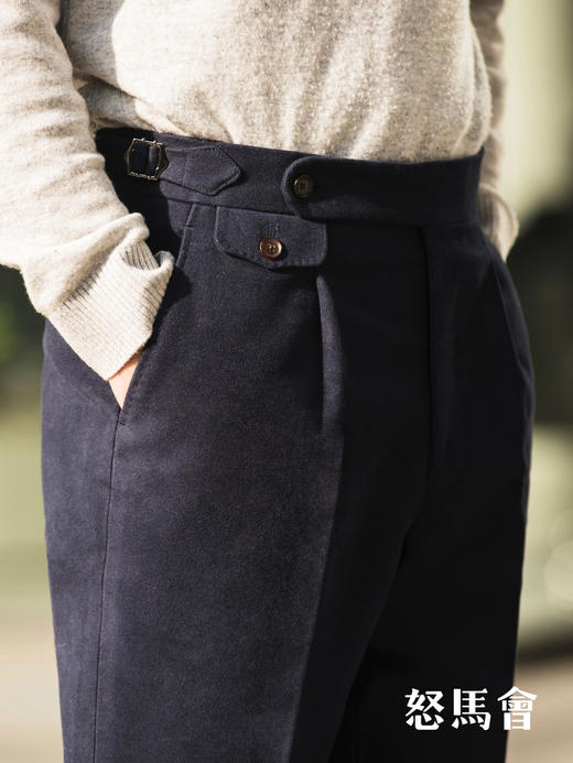 Hardy Minnis Eskdale Moleskin 鼹鼠皮高克重棉藏蓝色裤装 商品图3