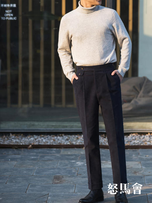 Hardy Minnis Eskdale Moleskin 鼹鼠皮高克重棉藏蓝色裤装 商品图2