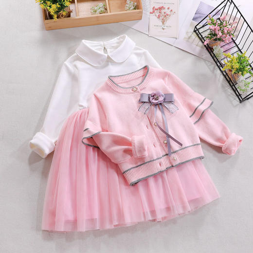 YW-1040秋冬新款纯棉毛衣两件套裙 商品图1