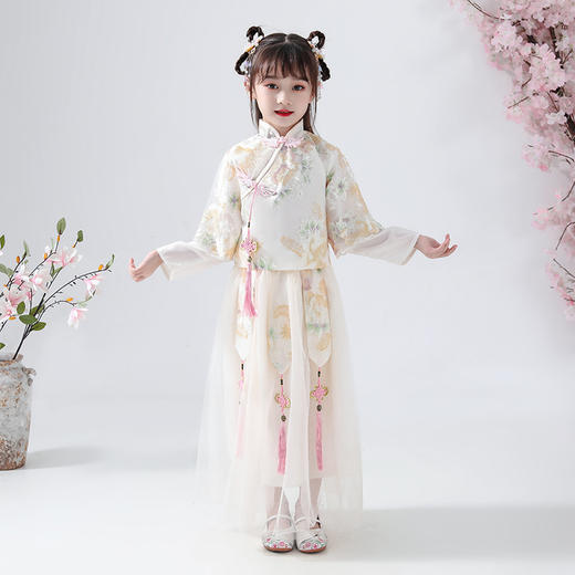 AXS-036新款中国风唐装旗袍立领长袖套装 商品图1