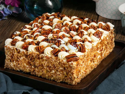 仟吉武汉核桃斯诺坚果生日蛋糕武汉三环内配送至少提前48小时订7系高