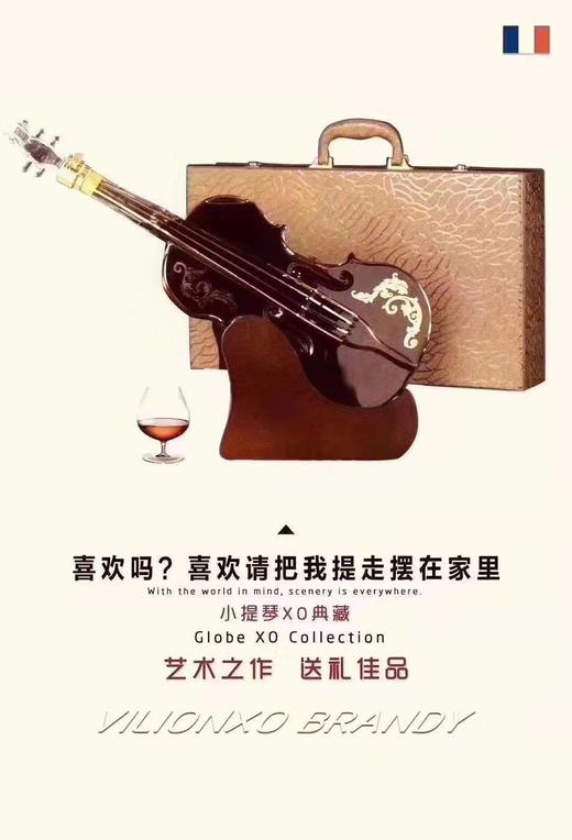 法国进口伯利发小提琴XO洋酒精致礼盒装1L 商品图3
