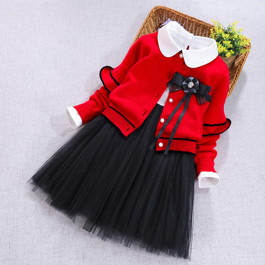 YW-1040秋冬新款纯棉毛衣两件套裙 商品图0