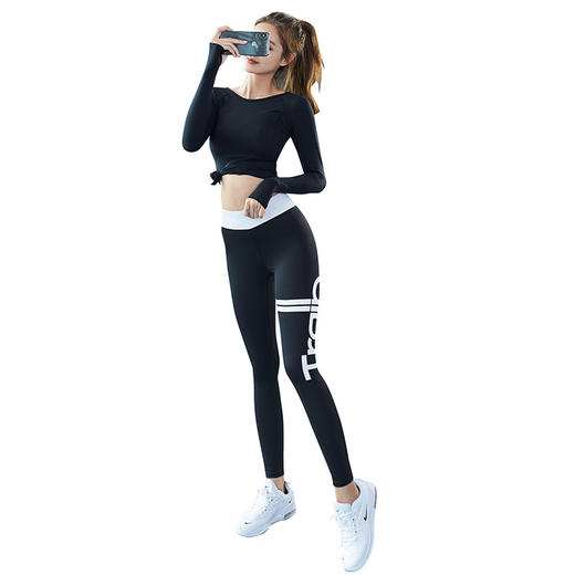 LS-SY06-KZ03秋冬新款性感长袖速干健身运动跑步健身服 商品图4