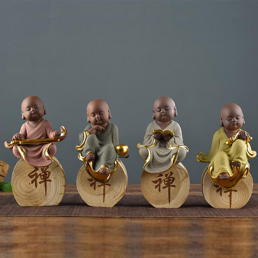 金陵金箔 琴棋书画雕塑摆饰套装 商品图2