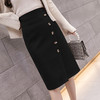 YXF-9746秋冬新款排扣不规则一步裙 商品缩略图3