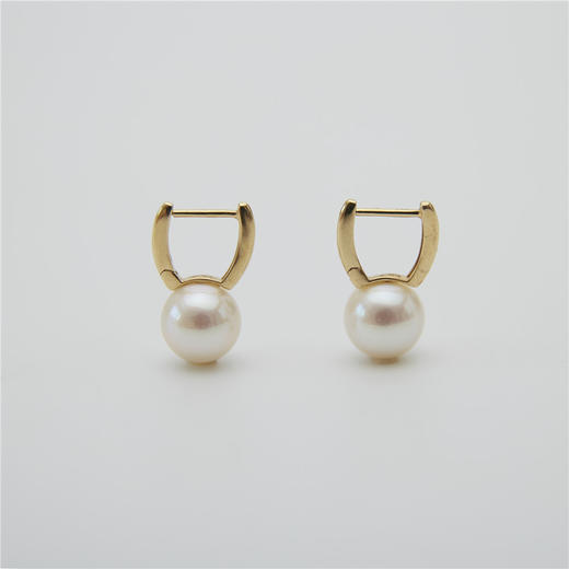 Pearl moments 小水桶 职场经典系列 18K金天然淡水珍珠耳钉 商品图1