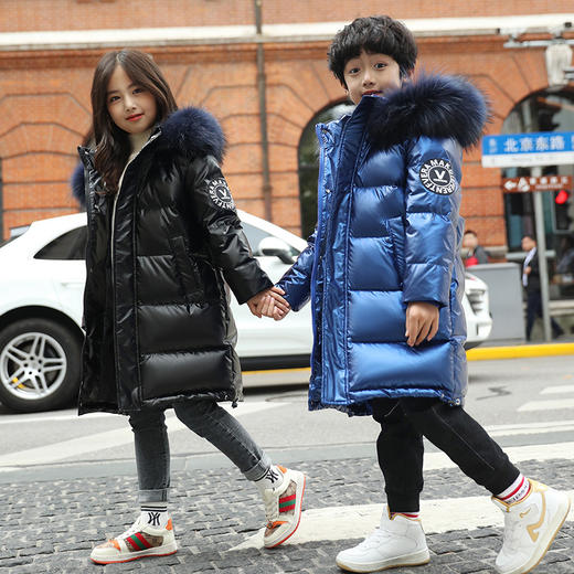 BY-XBL-8857冬季新款男女童大毛领外套 商品图1