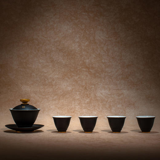 【茶器】王子和山黑釉茶器/成品率不到30% 商品图0