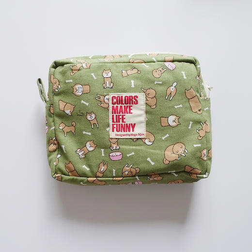 HUJI祤集Motley收纳包插画柴柴和骨头 商品图1