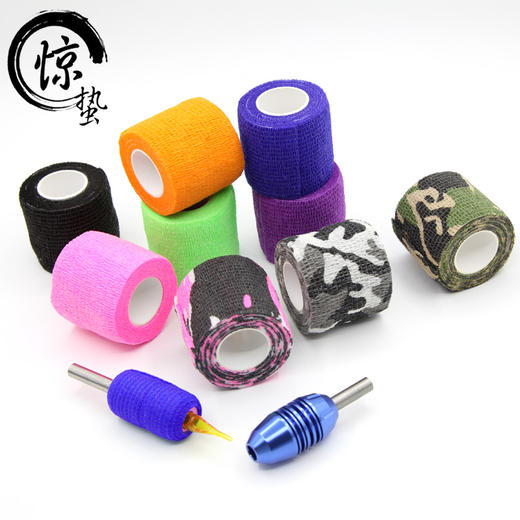纹身手柄一次性自粘绷带纹身机手柄耗材惊蛰刺青器材 商品图0