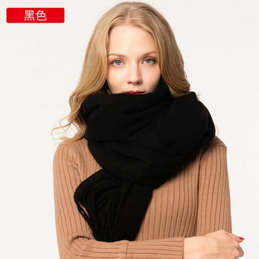 RM-2365冬季新款羊毛百搭双面纯色羊绒加厚两面保暖围脖 商品图3