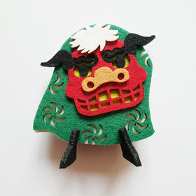 HUJI祤集摆件风の花舞狮