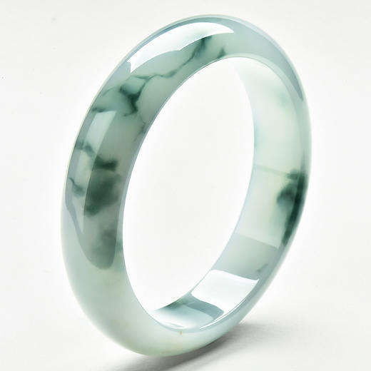 ZHX-玉萌色缅甸冰种飘花翡翠手镯 商品图0