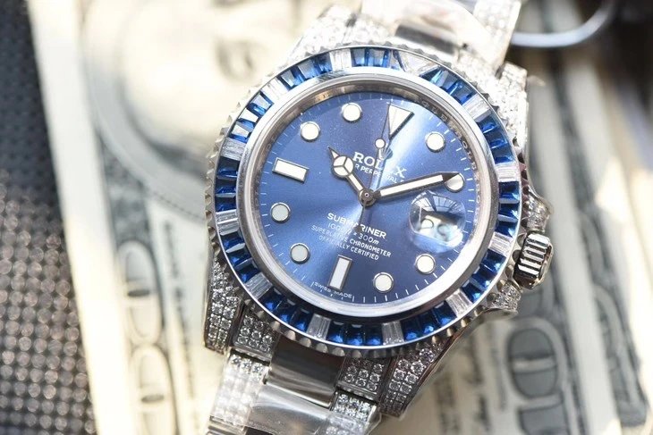l力士潜h者 submariner 帝皇定制版蓝幽灵— 表
