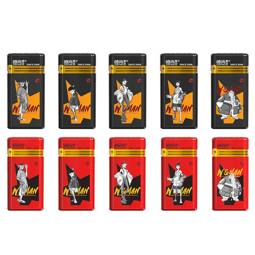 M6-时尚男女超薄翻盖直冲打火机 商品图3